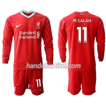 Liverpool M.Salah 11 Kinder Heim Trikotsatz 2020/21 Langarm (+ Kurze Hosen)